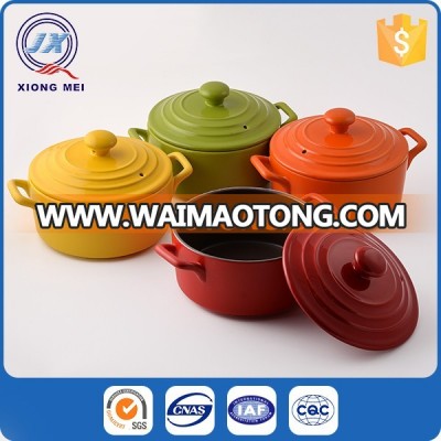 Best quality ceramic kitchen colorful custom sizes stoneware cookware set