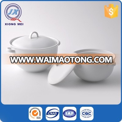 New design hotel restaurant white porcelain chinese soup tureen